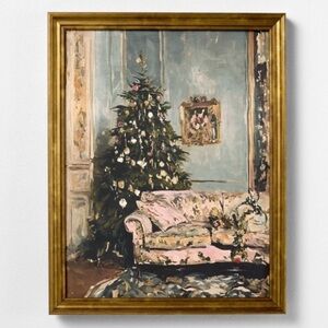 NEW 11” x 14” Moody Christmas Scene Framed Wall Art Threshold Studio McGee